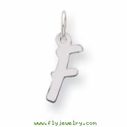 Sterling Silver Small Initial F Charm