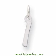 Sterling Silver Small Initial I Charm