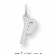 Sterling Silver Small Initial P Charm