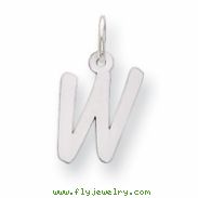 Sterling Silver Small Initial W Charm