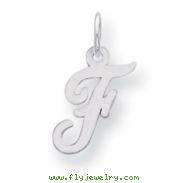 Sterling Silver Small Script Intial F Charm