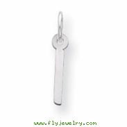 Sterling Silver Small Slanted Block Initial I Charm