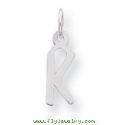 Sterling Silver Small Slanted Block Initial K Charm