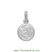 Sterling Silver Smallest Round Angel Charm