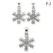 Sterling Silver Snowflake Earrings and Pendant Set