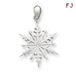 Sterling Silver Snowflake With Crystal Pendant