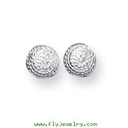Sterling Silver Solid Polished Etched Ball Earrings