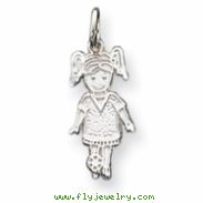 Sterling Silver Sports Girl Charm