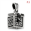 Sterling Silver Square Prayer Box Pendant