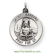 Sterling Silver St. Barbara Medal