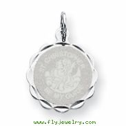 Sterling Silver St. Christopher Medal Charm