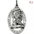 Sterling Silver St. Christopher Medal With 24 Inch Chain