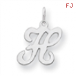 Sterling Silver Stamped Initial H