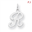 Sterling Silver Stamped Initial R