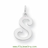 Sterling Silver Stamped Initial S