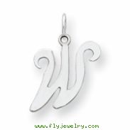 Sterling Silver Stamped Initial W