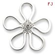 Sterling Silver Swarovski Crystal Flower Pendant