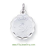 Sterling Silver Sweet Sixteen Disc Charm