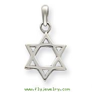 Sterling Silver Textured Star of David Pendant