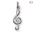 Sterling Silver Treble Clef Charm