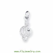 Sterling Silver Treble Clef Charm