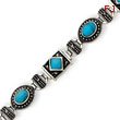 Sterling Silver Turquoise And Marcasite Bracelet