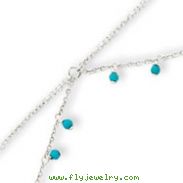 Sterling Silver Turquoise Double Chain Anklet Bracelet