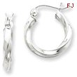 Sterling Silver Twisted Hoop Earrings