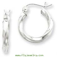 Sterling Silver Twisted Hoop Earrings