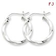 Sterling Silver Twisted Hoop Earrings