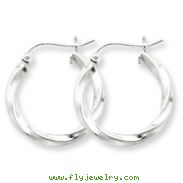 Sterling Silver Twisted Hoop Earrings