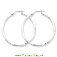 Sterling Silver Twisted Hoop Earrings