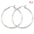 Sterling Silver Twisted Hoop Earrings