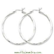 Sterling Silver Twisted Hoop Earrings