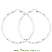 Sterling Silver Twisted Hoop Earrings