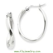 Sterling Silver Twisted Hoop Earrings