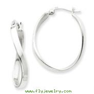 Sterling Silver Twisted Hoop Earrings