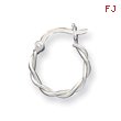 Sterling Silver Twisted Hoop Earrings