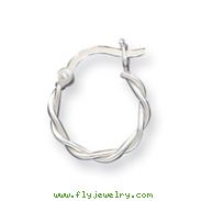 Sterling Silver Twisted Hoop Earrings