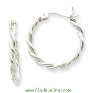 Sterling Silver Twisted Hoop Earrings