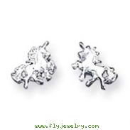 Sterling Silver Unicorn Mini Earrings