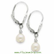 Sterling Silver White Cultured Pearl Earrings