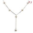 Sterling Silver White Cultured Pearl Necklace