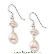 Sterling Silver White Freshwater Cultured Pearl Earrings