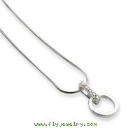 Sterling Silver White Ice .05ct. Diamond Necklace