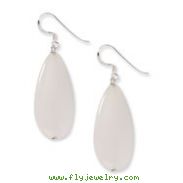 Sterling Silver White Jade Earrings