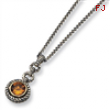 Sterling Silver/Gold-plated Citrine 18in Necklace