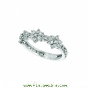 Three flower diamond ring