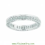 Three sided diamond eternity ring
