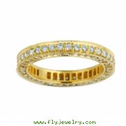 Three sided diamond eternity ring